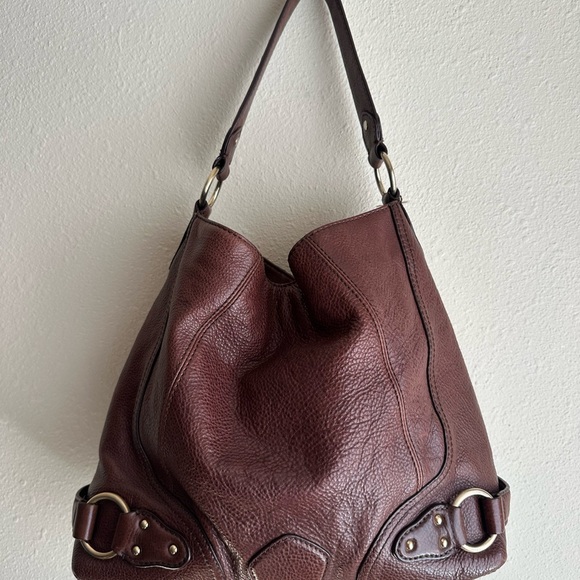Vintage 2008 Michael Kors Brown Leather Hobo Bag - Picture 2 of 8